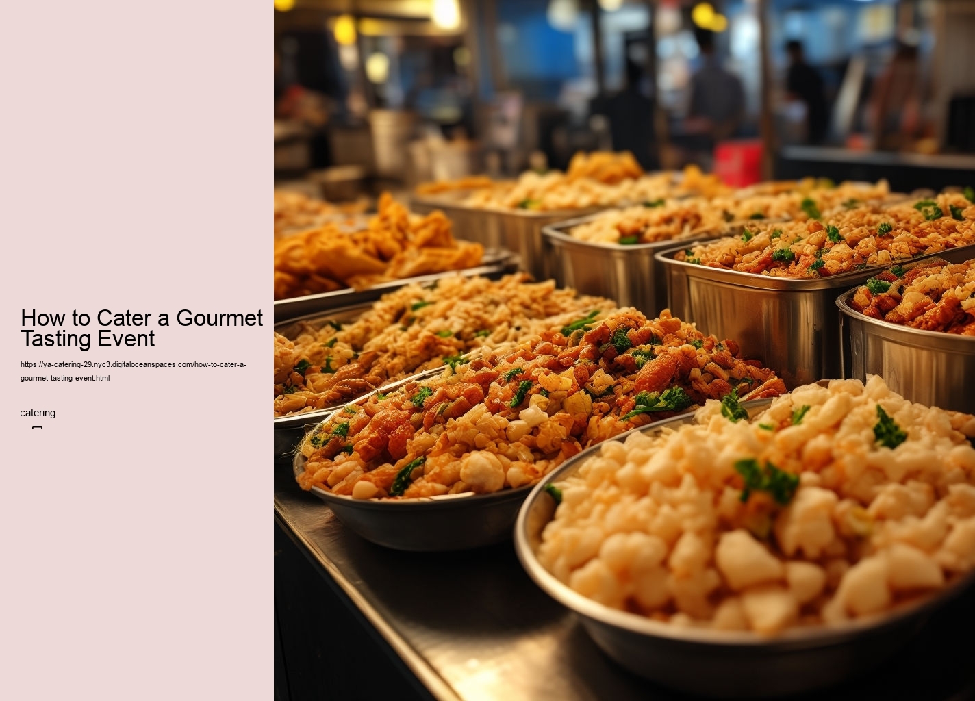 How to Cater a Gourmet Tasting Event