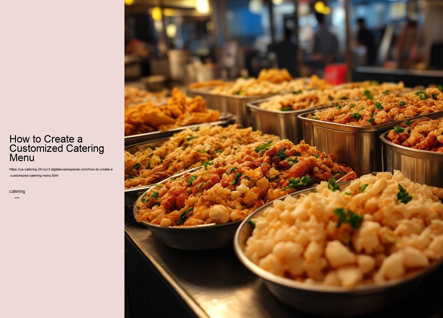 How to Create a Customized Catering Menu